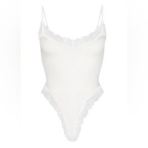 SKIMS Cotton Lace Cami Bpdysuit Size Small Color Marble Sold Out!